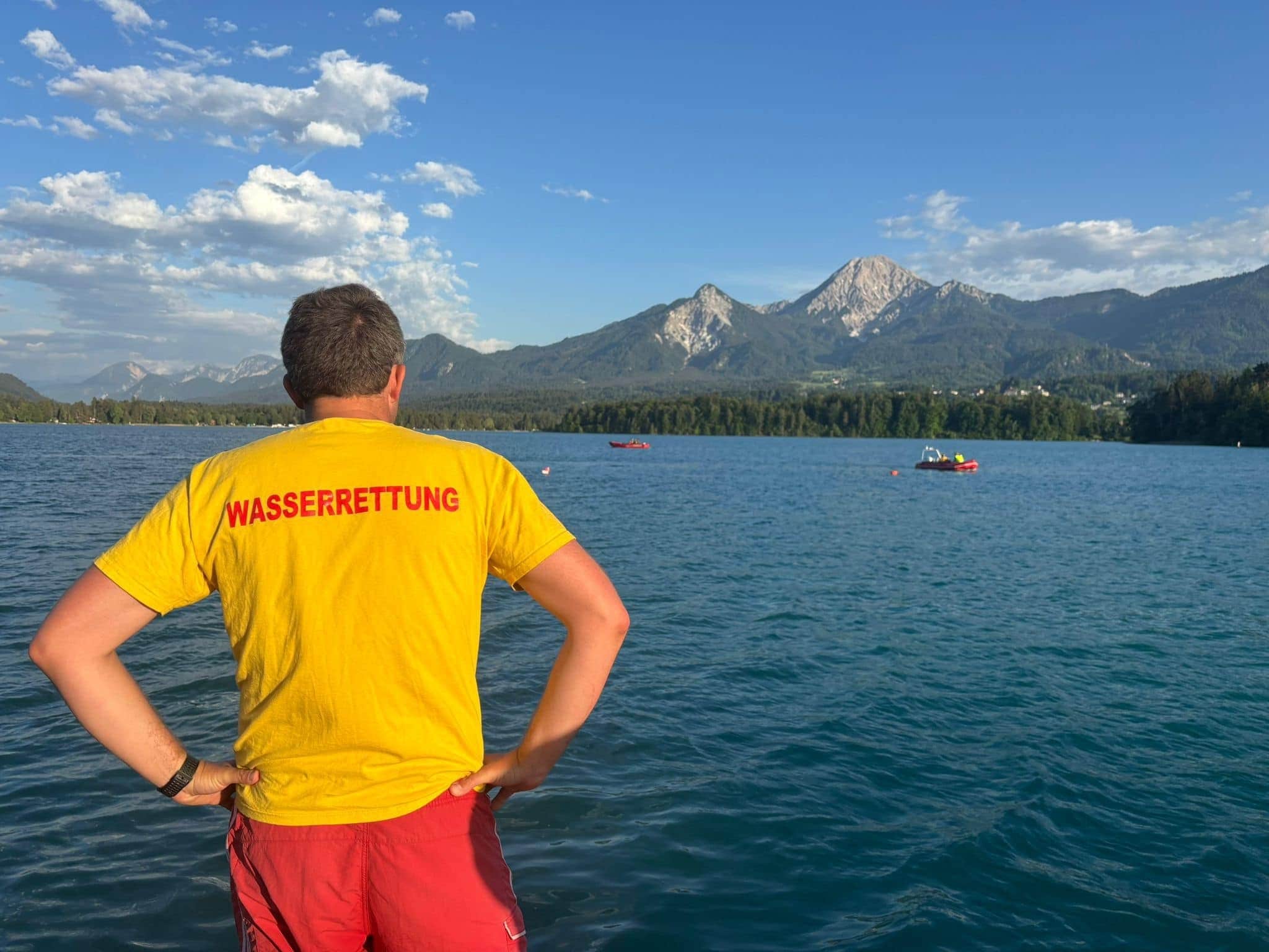 Die Wasserretter standen heute am Faaker See im Einsatz.