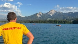 Die Wasserrettung Faak war vor der Kaltfront am See im Einsatz.