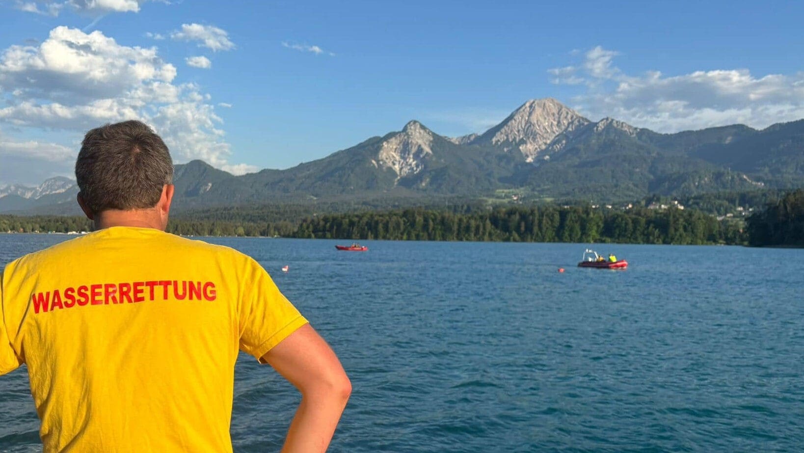 Die Wasserretter standen heute am Faaker See im Einsatz.