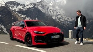 Die „Krone“ mit dem Audi RS5 Avant auf der Großglockner Hochalpenstraße.