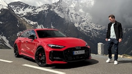Die „Krone“ mit dem Audi RS5 Avant auf der Großglockner Hochalpenstraße.