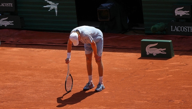 Jannik Sinner ist bei den French Open bereits draußen.