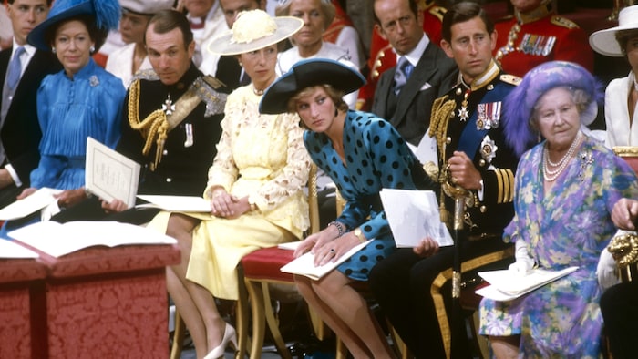Prinzessin Diana bei der Hochzeit von Sarah Ferguson mit Prinz Andrew