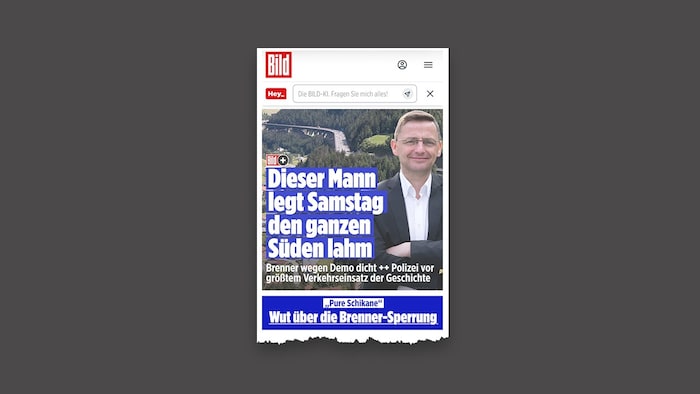 Grieser Bürgermeister Karl Mühlsteiger ist in deutschen Medien präsent.