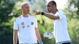 Florian Pessentheiner „Mo“ Sahli (re.) arbeitete beim WAC unter Gerhard Struber, war sechs Spiele lang auch ...