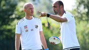 „Mo“ Sahli (re.) arbeitete beim WAC unter Gerhard Struber, war sechs Spiele lang auch ...