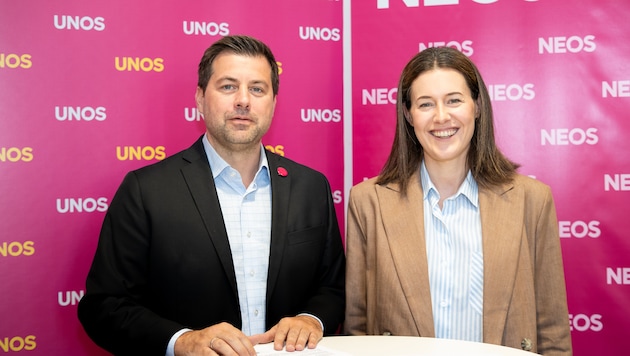 Unos-Bundessprecher Michael Bernhard und Claudia Gamon.