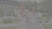Kaiser und Kaiserin begrüßen die Besucher beim Biedermeierfest in Bad Gleichenberg