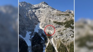 Im Bereich des roten Kreises kam die Maschine nach dem Absturz zu liegen.