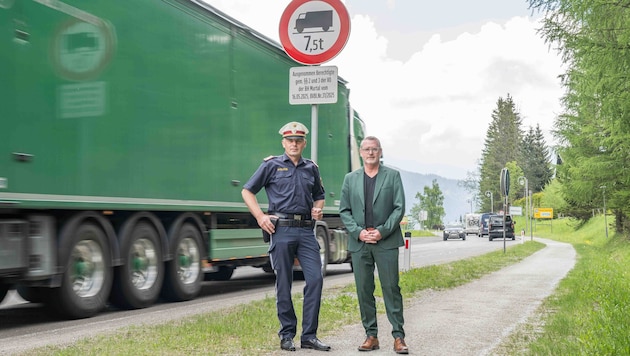 Hohentauerns Bürgermeister Gernot Jetz und der Murtaler Verkehrsreferent Marcus Gassner