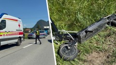 Nach dem Unfall war die Straße fast eine Stunde gesperrt. 