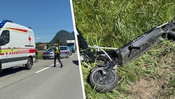 Nach dem Unfall war die Straße fast eine Stunde gesperrt. 
