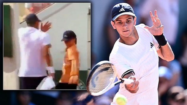 Schubst Rafael Jodar hier das Ballmädchen?