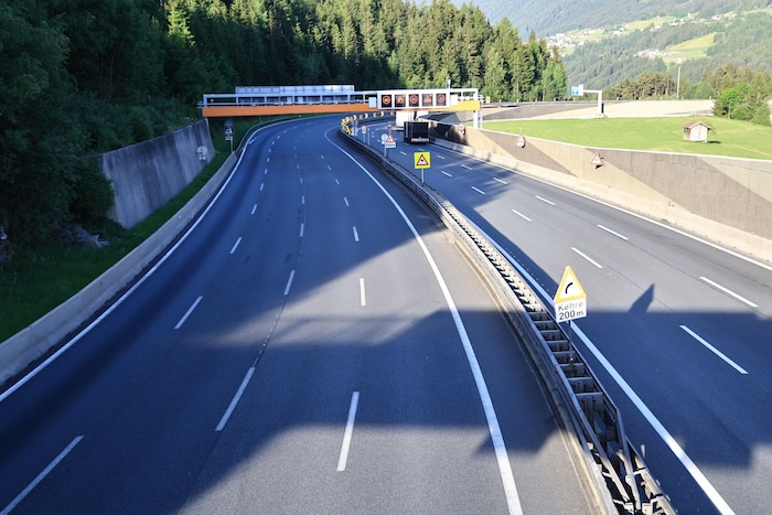 Instead of miles-long traffic jams, there was surprisingly little traffic at the Brenner Pass ...