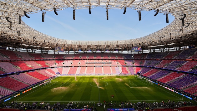 Die Puskas Arena in Budapest: Hier findet heute Abend das Champions-League-Finale statt.