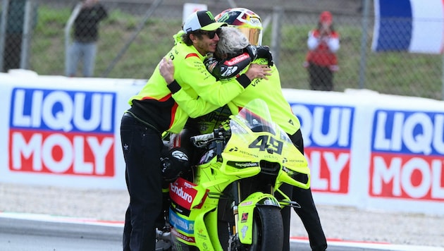 Gehen wohl getrennte Wege: Rossi und Siegfahrer Di Giannantonio