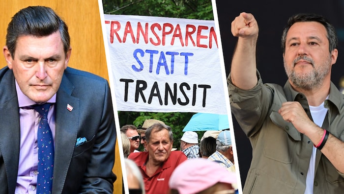 Rom gegen Wien: Italiens Verkehrsminister Matteo Salvini (re.) schießt scharf gegen seinen ...