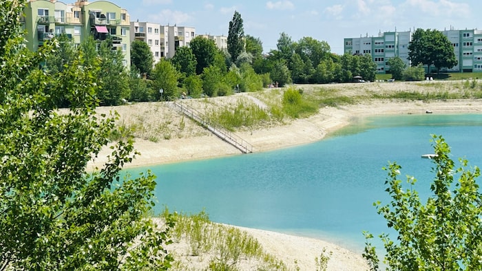 Der Anemonensee ist zwar momentan noch am wenigsten vom sinkenden Grundwasserspiegel betroffen, ...