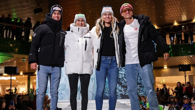 Stefan Kraft, Eva Pinkelnig, Anna Gandler und Mika Vermeulen (v. li.) haben auch in der neuen ...