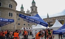 Gegen 18.10 Uhr musste das Gelände wegen der Unwetterwarnung geräumt werden.