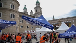 Gegen 18.10 Uhr musste das Gelände wegen der Unwetterwarnung geräumt werden.