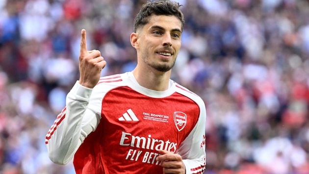 Kai Havertz jubelte erneut in einem Champions-League-Finale.