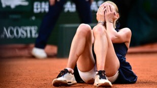 Sieg gegen die Nummer vier der Welt: Anastasia Potapova konnte es nicht fassen.