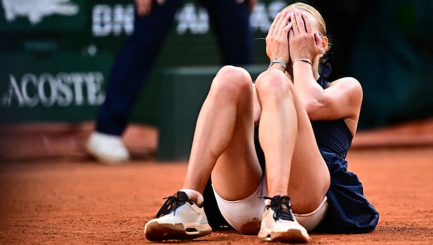 Sieg gegen die Nummer vier der Welt: Anastasia Potapova konnte es nicht fassen.
