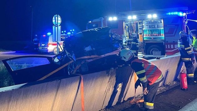 Die Unfallstelle auf der B75