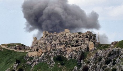 Die Kreuzritterfestung Beaufort, die israelische Soldaten eingenommen haben, liegt in der Nähe ...