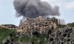 Die Kreuzritterfestung Beaufort, die israelische Soldaten eingenommen haben, liegt in der Nähe ...