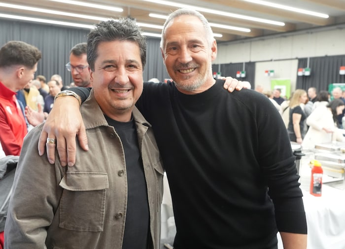 Christian Peintinger (l.) und Adi Hütter (r.)