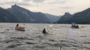 Am Traunsee war ein Segelboot gekentert