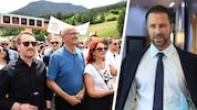 LHStv. Wohlgemuth, LH Mattle und LR Hagele inmitten der Demonstranten – das passt Georg Dornauer ...