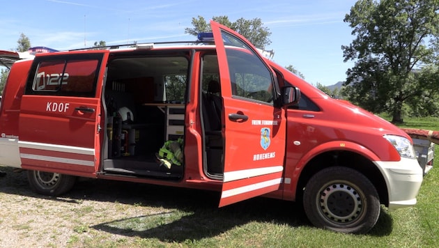Die Feuerwehr Hohenems rückte mit 25 Kräften an.