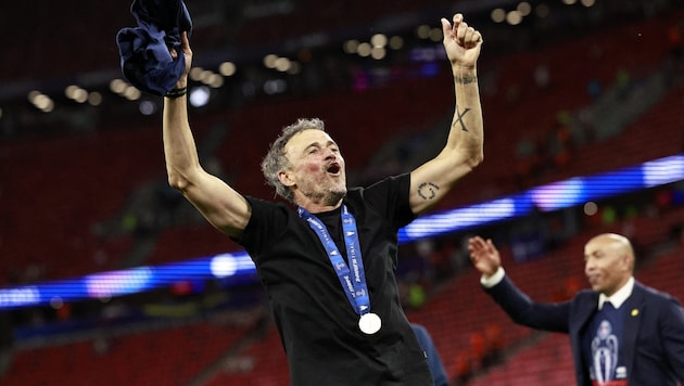 Luis Enrique wurde mit PSG zum zweiten Mal in Folge Champions-League-Sieger.