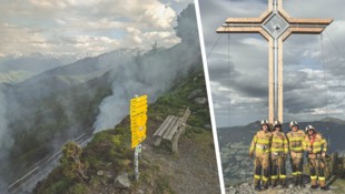 Kurz vor 18 Uhr wurde die Feuerwehr alarmiert. Nach dem Einsatz gab es ein Erinnerungsfoto beim ...
