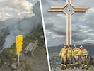 Kurz vor 18 Uhr wurde die Feuerwehr alarmiert. Nach dem Einsatz gab es ein Erinnerungsfoto beim ...