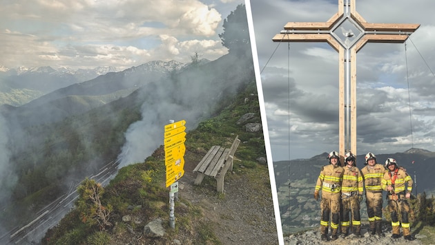 Kurz vor 18 Uhr wurde die Feuerwehr alarmiert. Nach dem Einsatz gab es ein Erinnerungsfoto beim ...