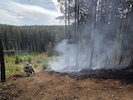 Ein Blitz dürfte laut LAWZ den Brand ausgelöst haben. 