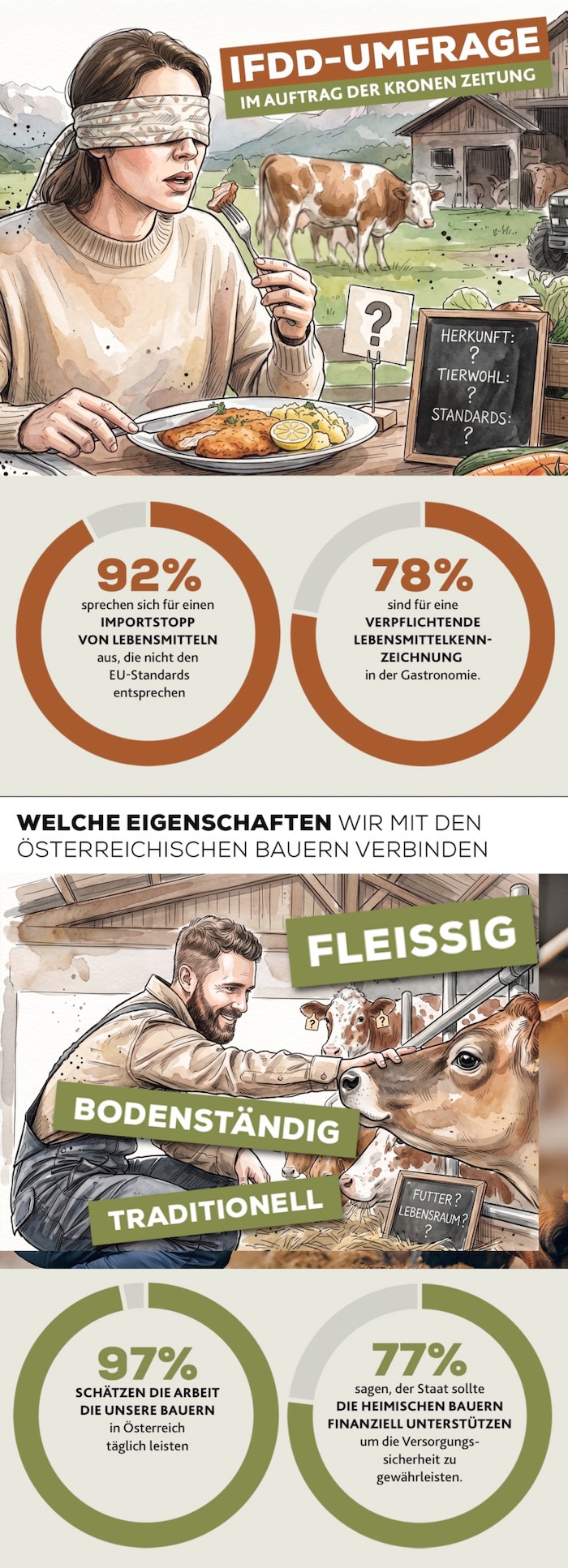 Die Österreicher schätzen die Arbeit der Bauern.