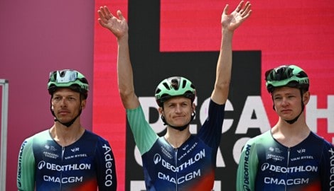 Felix Gall wurde in Rom als Giro-Zweiter geehrt.
