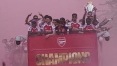 Der Jubel-Korso der Arsenal-Kicker