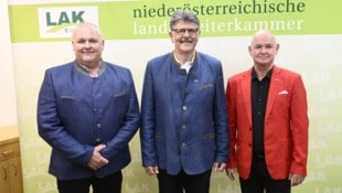 Herbert Kammerhofer (FPÖ), Andreas Freistetter (ÖVP) und Karl Orthaber (SPÖ) .