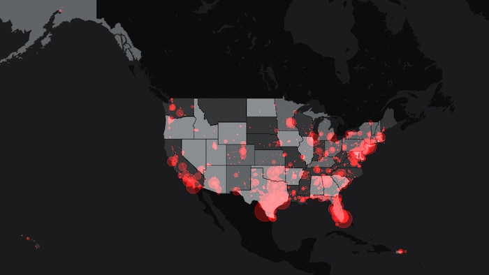 Die „Alien-Arrest-Map“ soll live Zugriffe der ICE-Beamten zeigen.
