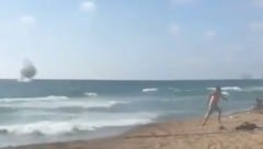 Die pro-iranische Hisbollah-Miliz feuerte am Wochenende Raketen auf Israel. Zwei Projektile ...