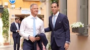 Ralf Schumacher und Étienne Schumacher gaben sich am 30. Mai im Partnerlook im Rathaus in ...