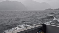 Eine heftige Unwetterfront zog am Sonntagnachmittag über das Salzkammergut.