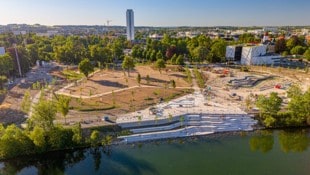 Der Volksgarten neu nimmt immer mehr Gestalt an.