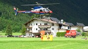 Einsatz der Libelle beim Waldbrand in Waidring.